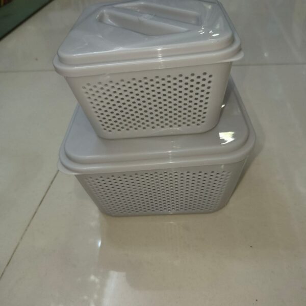 Plastic storage basket